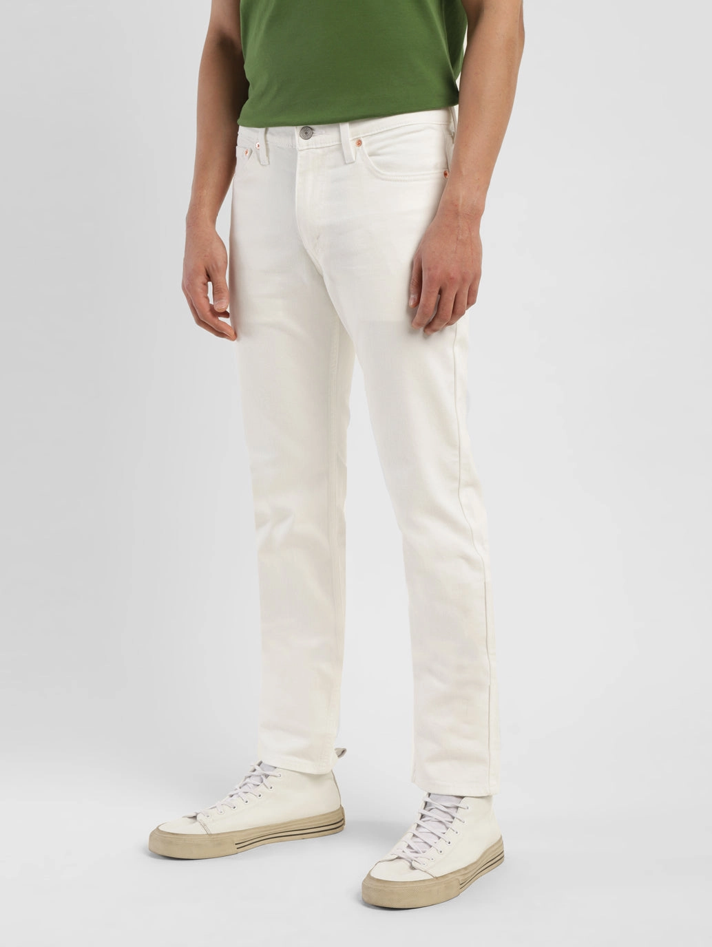 Men's 511 White Slim Fit Mid Rise Jeans