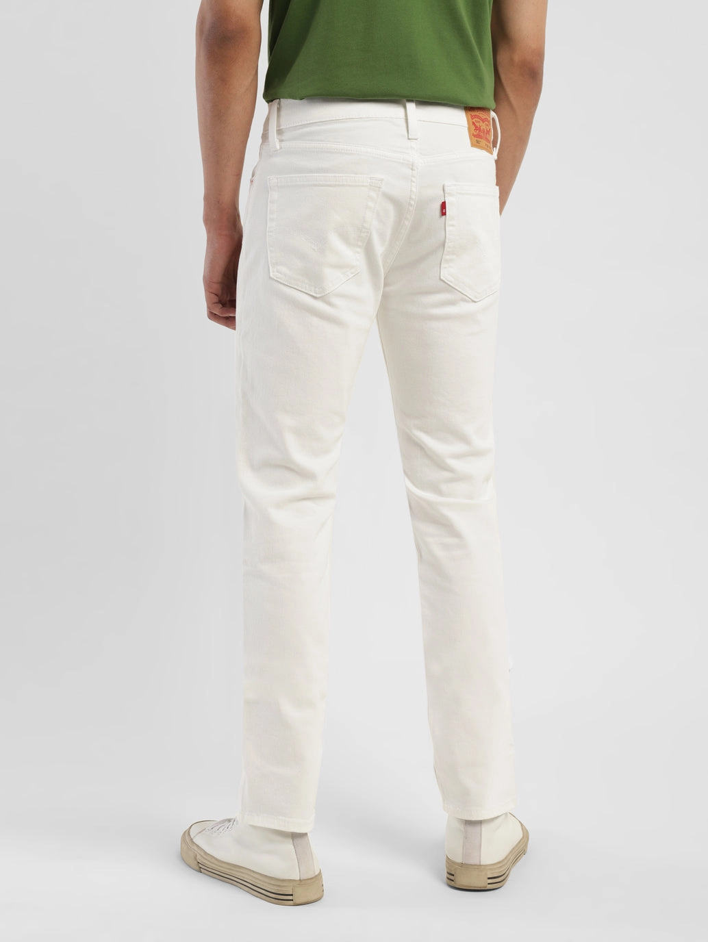 Men's 511 White Slim Fit Mid Rise Jeans