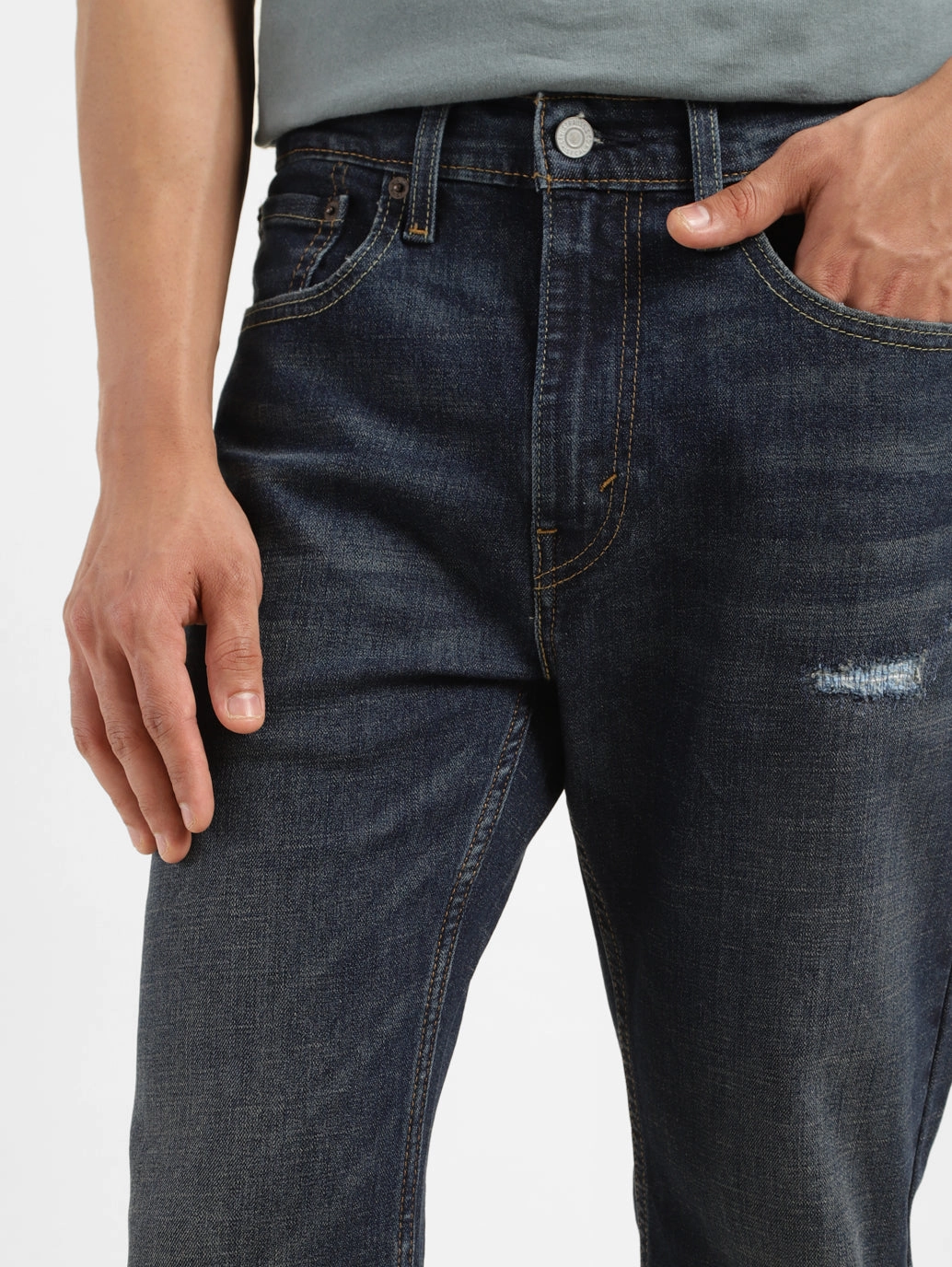 Men's 527 Blue Bootcut Fit Mid Rise Jeans