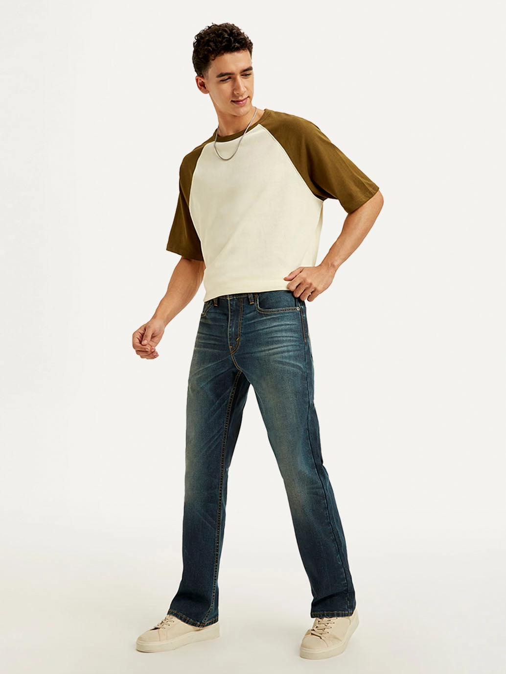 Men's 527 Blue Bootcut Fit Mid Rise Jeans