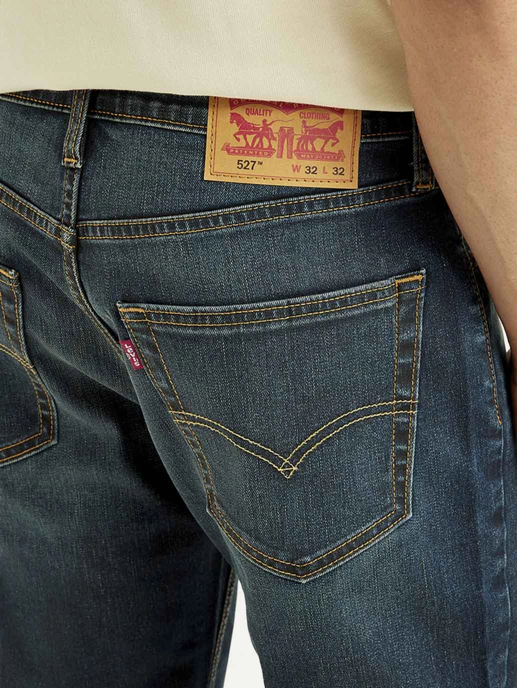 Men's 527 Blue Bootcut Fit Mid Rise Jeans