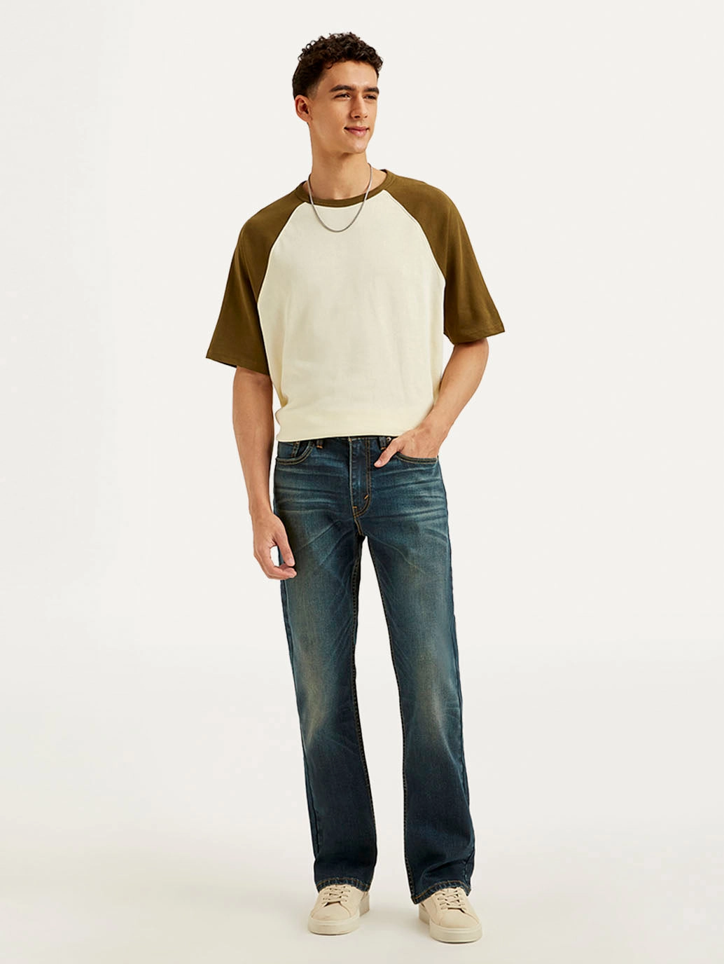 Men's 527 Blue Bootcut Fit Mid Rise Jeans