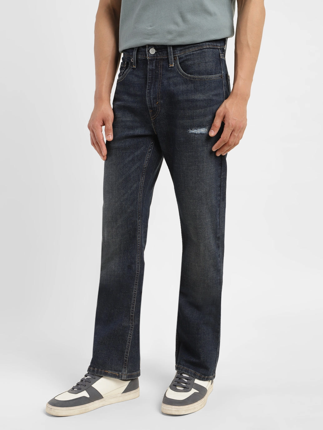 Men's 527 Blue Bootcut Fit Mid Rise Jeans