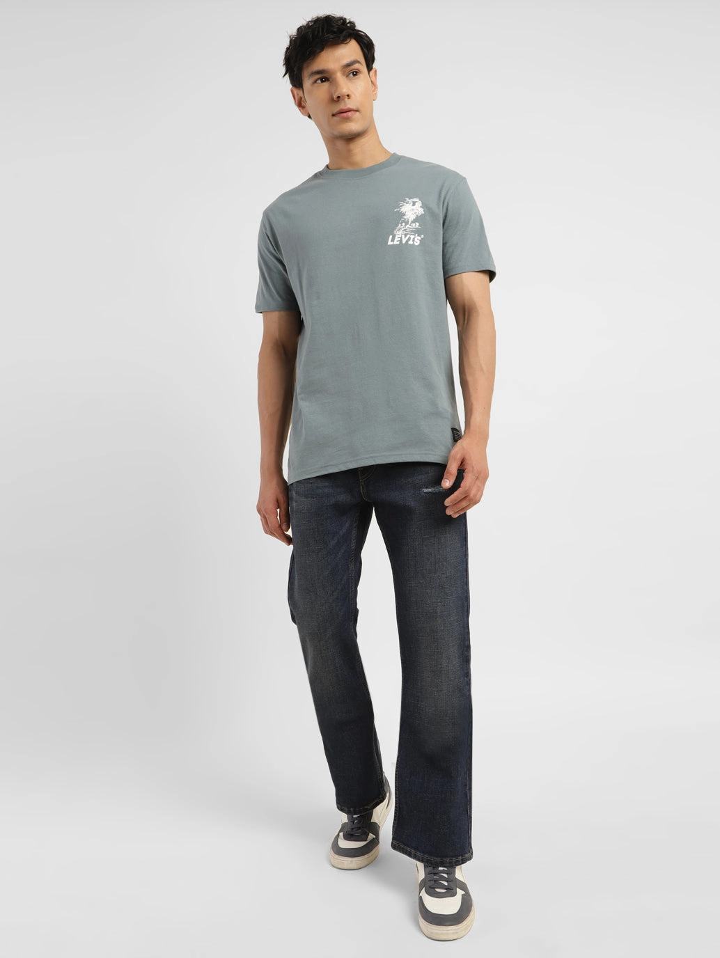 Men's 527 Blue Bootcut Fit Mid Rise Jeans