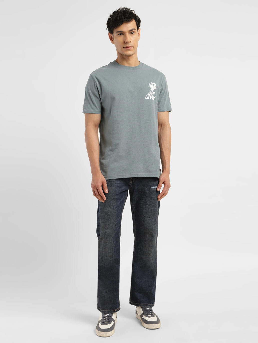 Men's 527 Blue Bootcut Fit Mid Rise Jeans