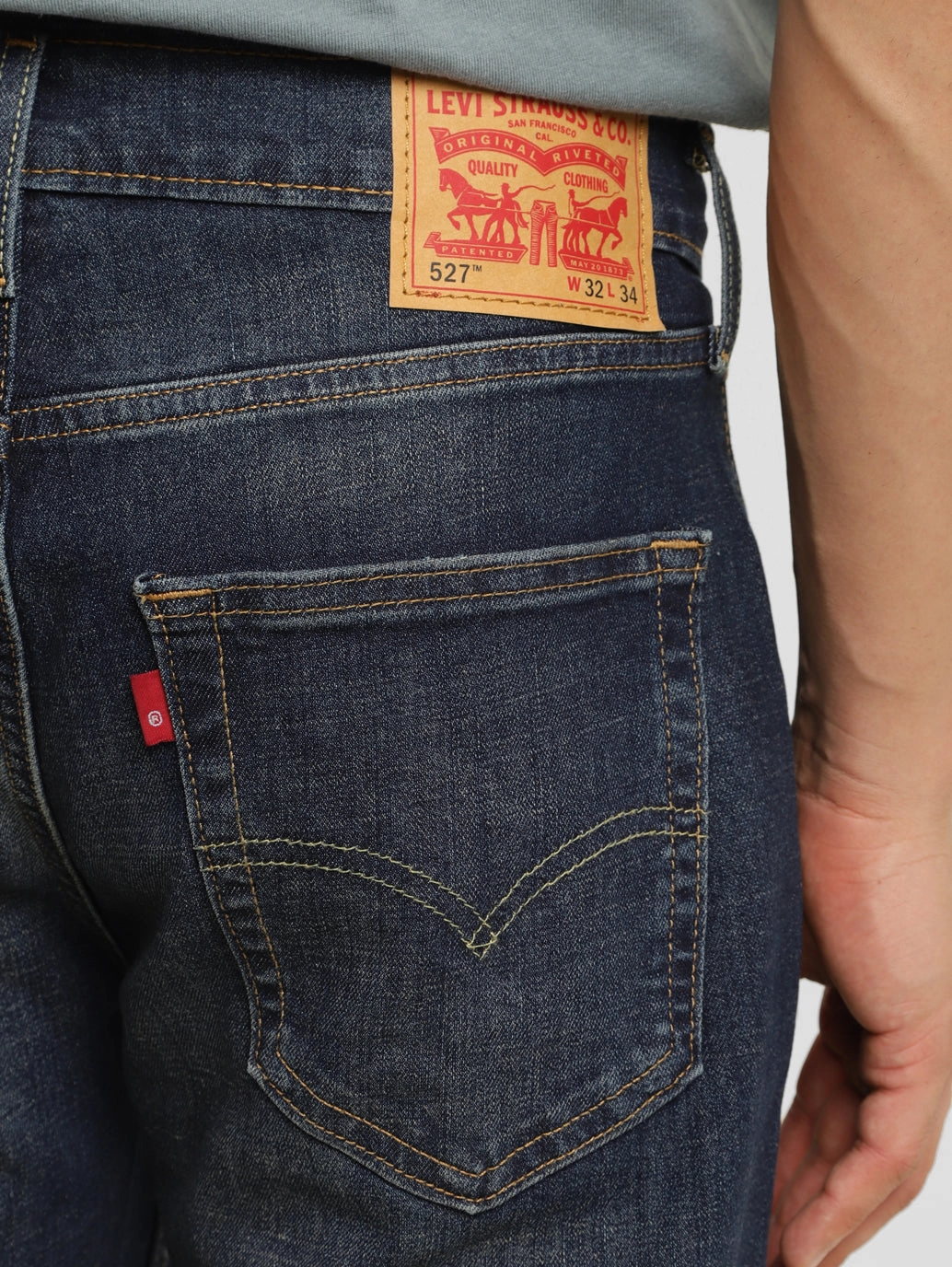 Men's 527 Blue Bootcut Fit Mid Rise Jeans
