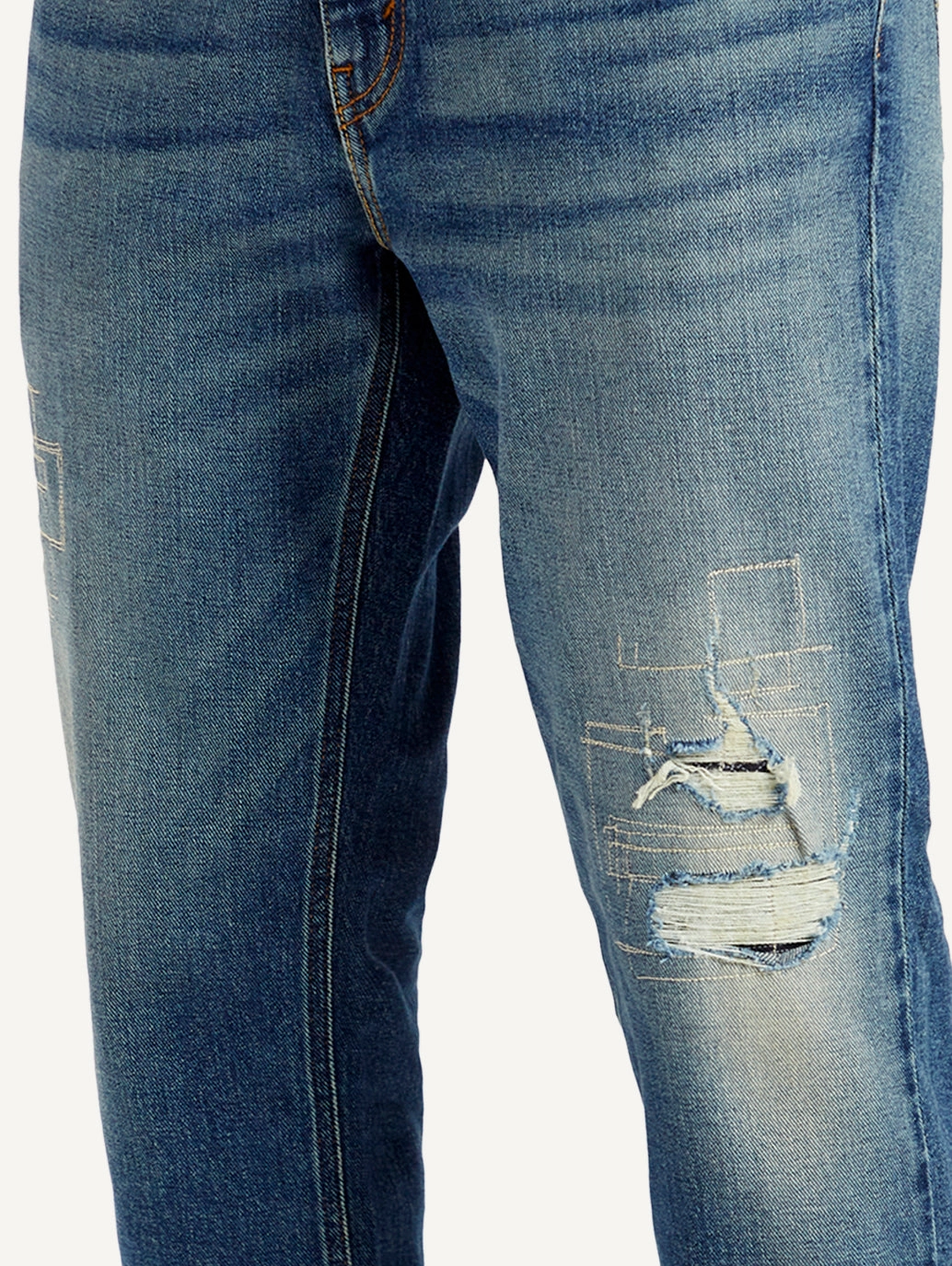 Men's 541 Blue Tapered Fit Mid Rise Jeans