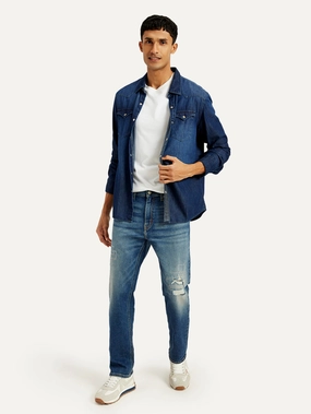 Men's 541 Blue Tapered Fit Mid Rise Jeans