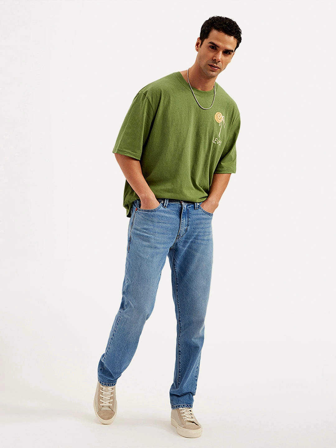 Men's 541 Blue Tapered Fit Mid Rise Jeans