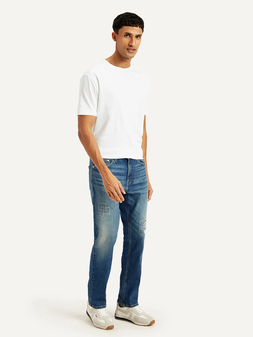 Men's 541 Blue Tapered Fit Mid Rise Jeans