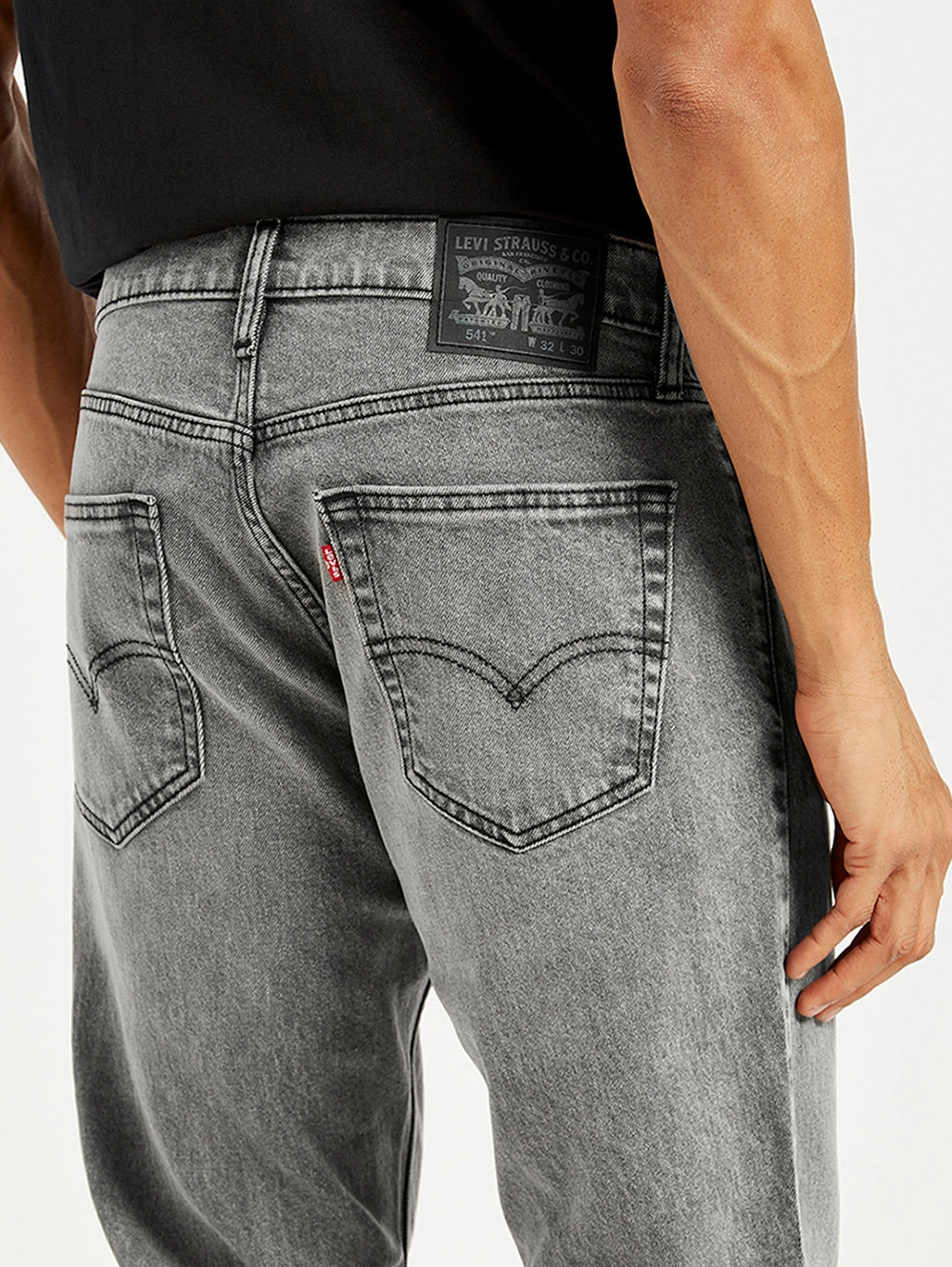 Men's 541 Grey Tapered Fit Mid Rise Jeans