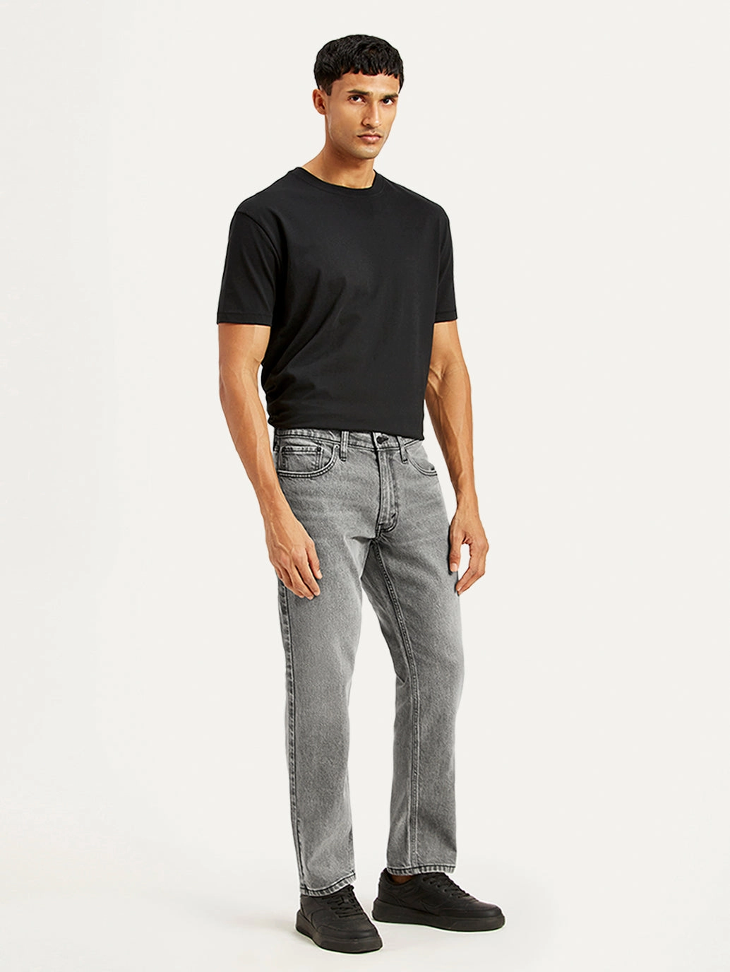 Men's 541 Grey Tapered Fit Mid Rise Jeans