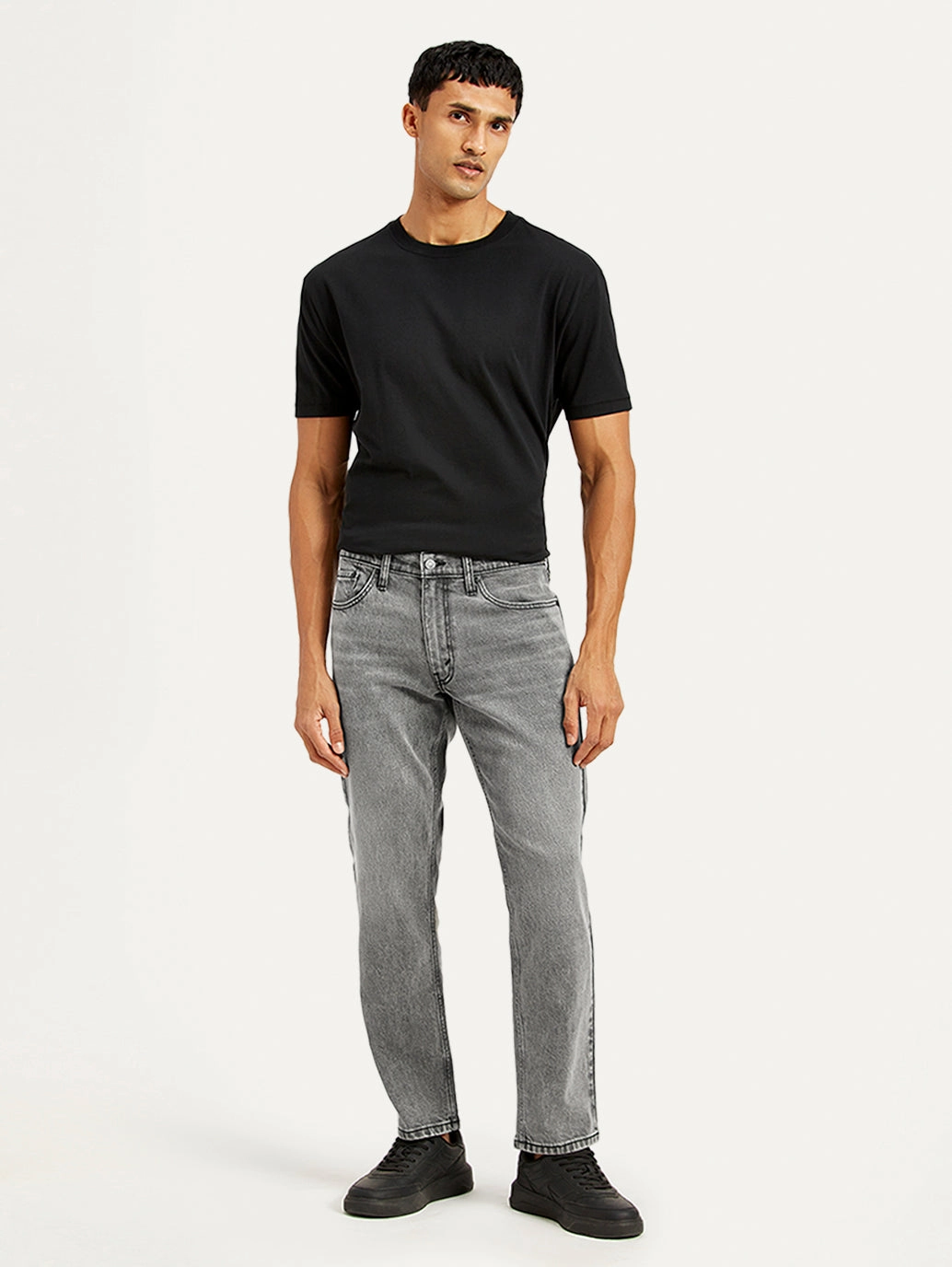 Men's 541 Grey Tapered Fit Mid Rise Jeans