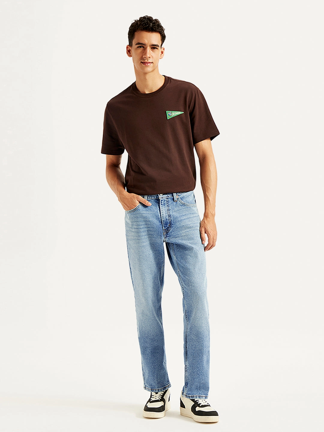 Men's 541 Light Blue Tapered Fit Mid Rise Jeans