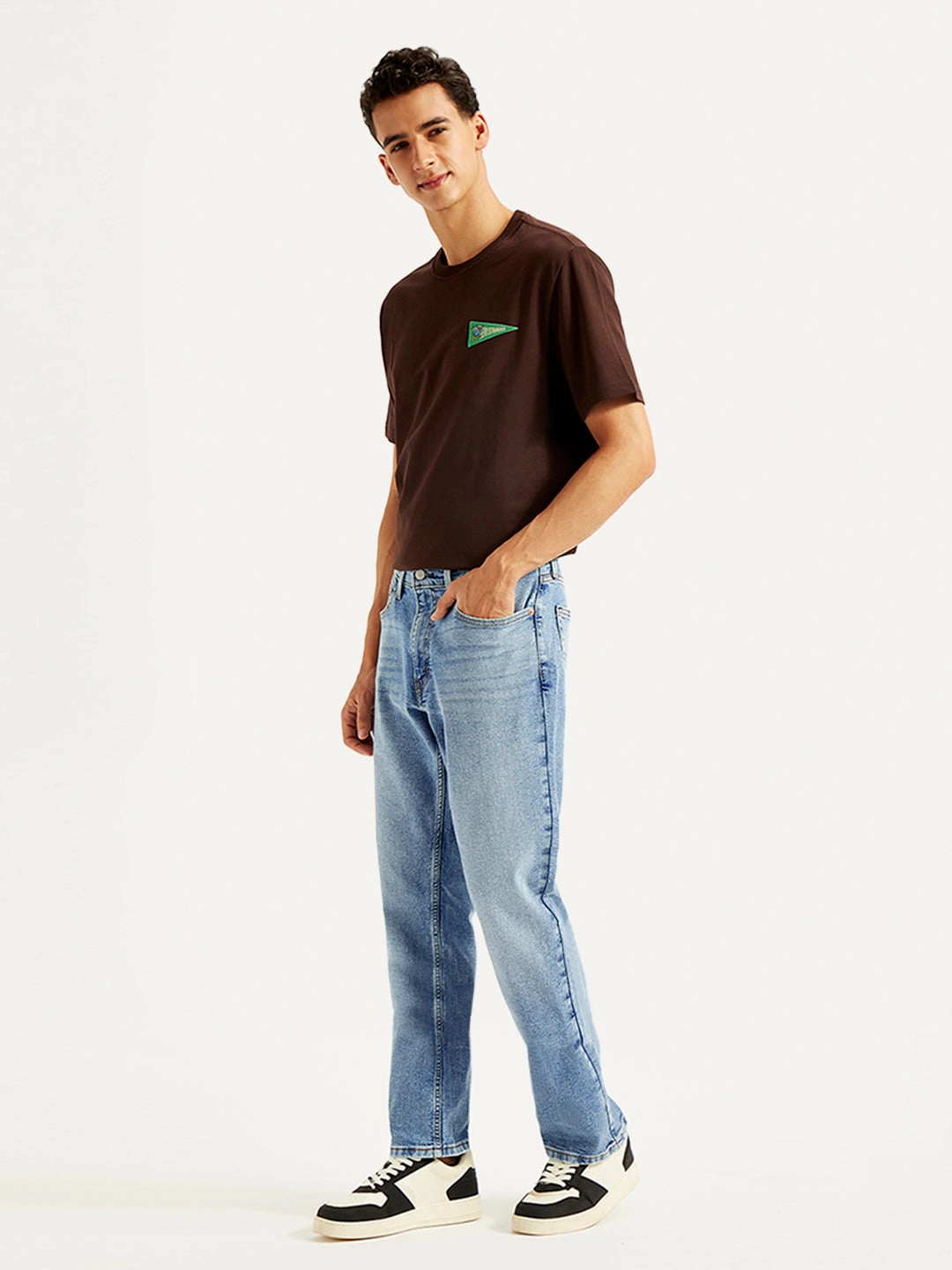 Men's 541 Light Blue Tapered Fit Mid Rise Jeans