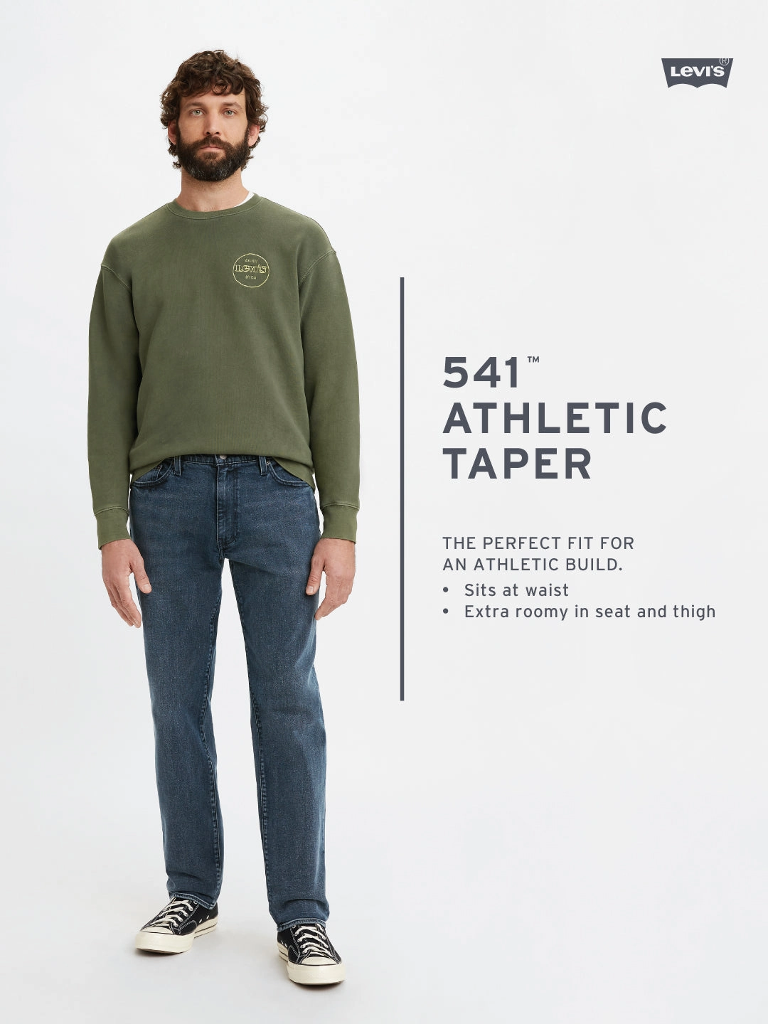 Jeans Homme 541 Bleu Marine Coupe Tapered Mi-Haute