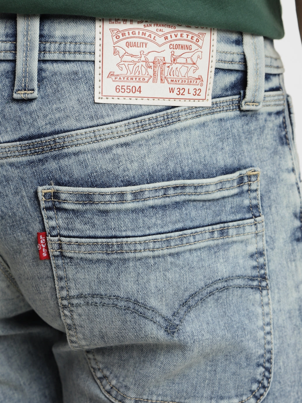 Men's 65504 Blue Skinny Fit Mid Rise Jeans