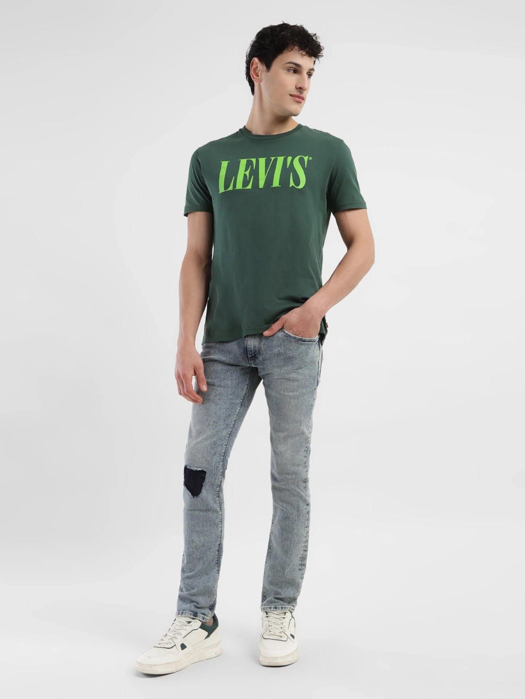 Men's 65504 Blue Skinny Fit Mid Rise Jeans