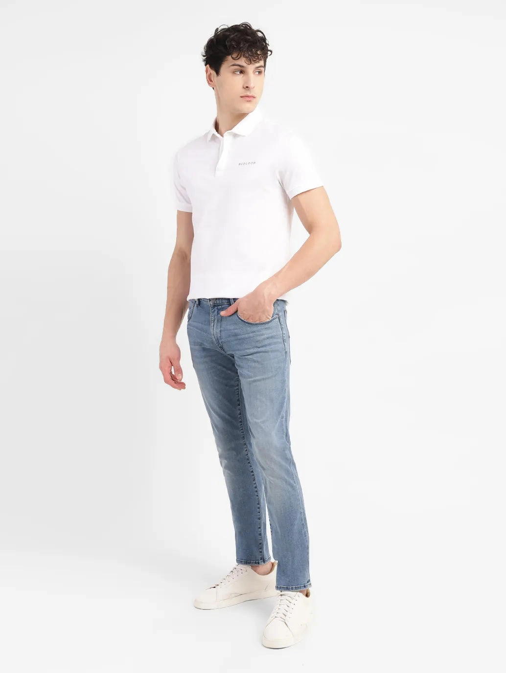 Men's 65504 Light Indigo Skinny Fit Mid Rise Jeans