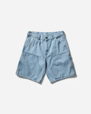 Short Homme à Genoux Doublés Bleu (Dénim Heavy Stone Délavé)