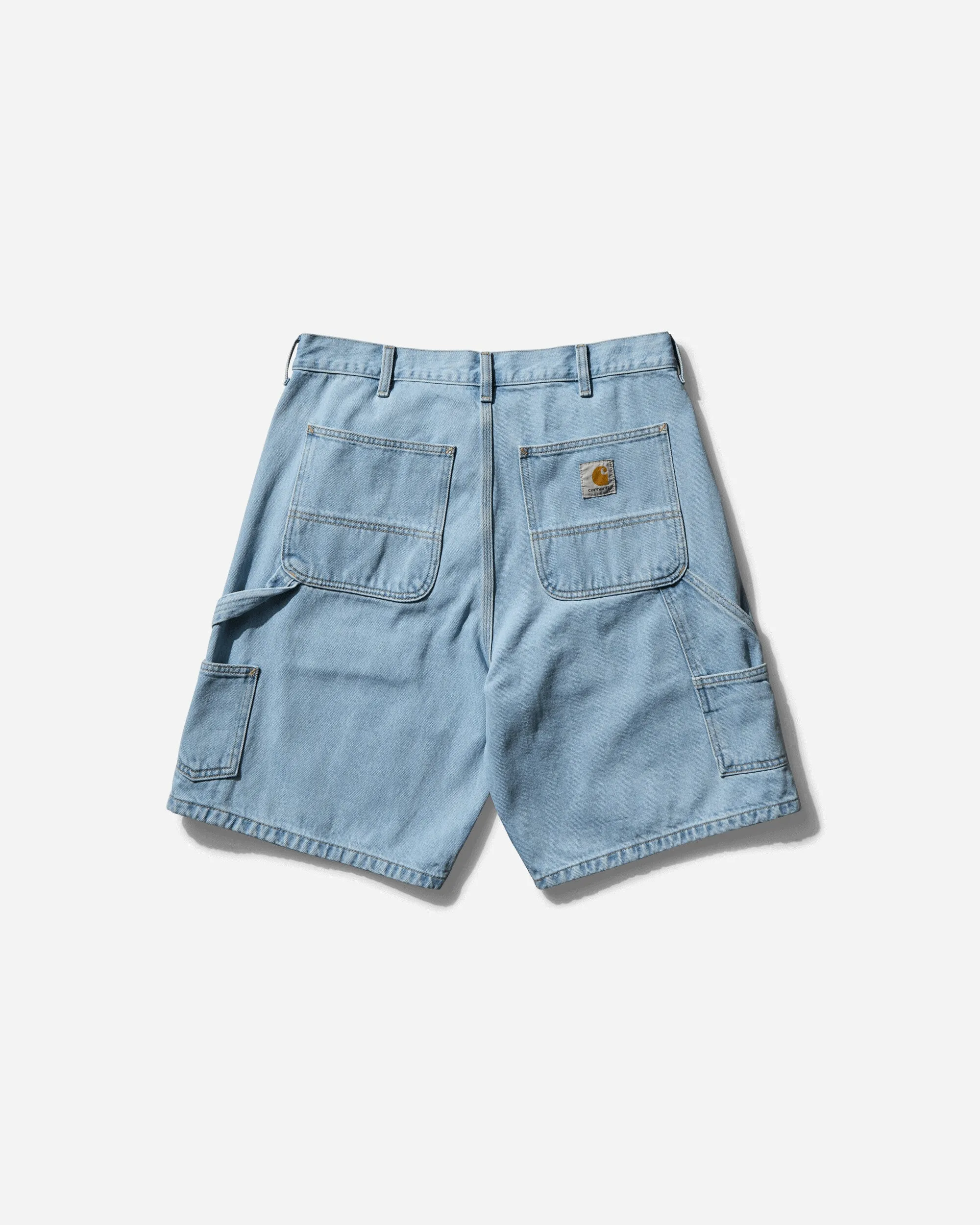 Short Homme à Genoux Doublés Bleu (Dénim Heavy Stone Délavé)