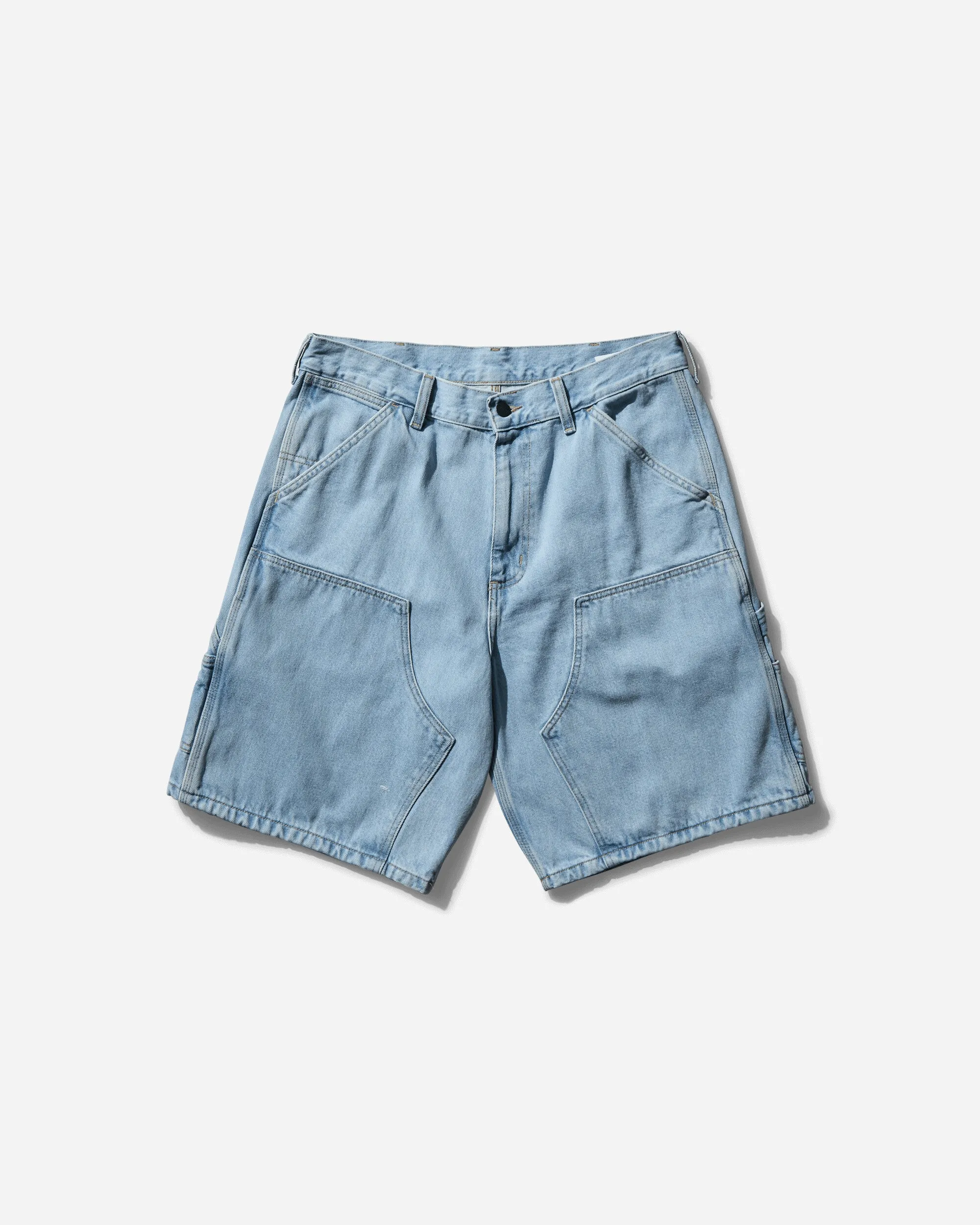 Short Homme à Genoux Doublés Bleu (Dénim Heavy Stone Délavé)