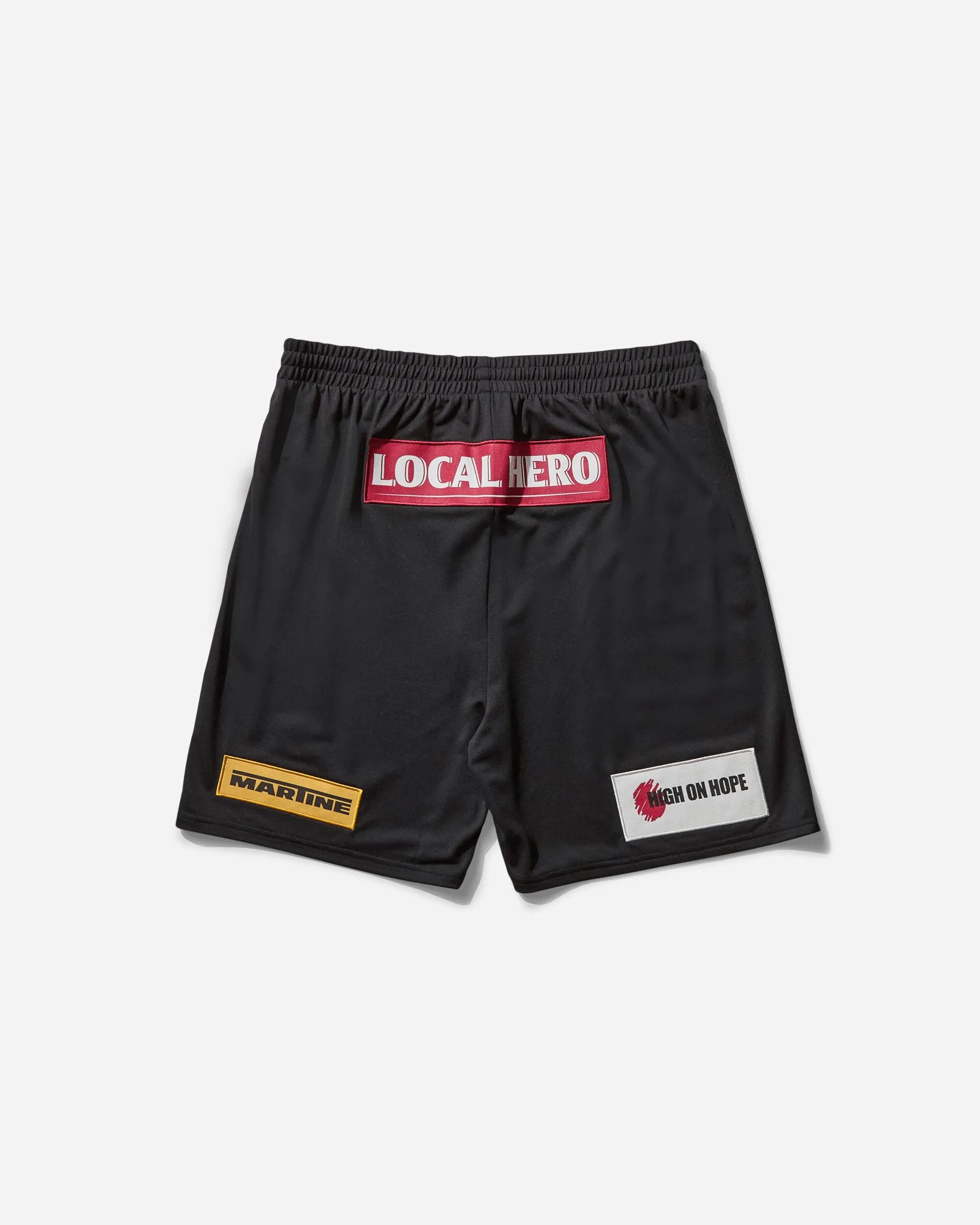 Short de Football Homme Noir