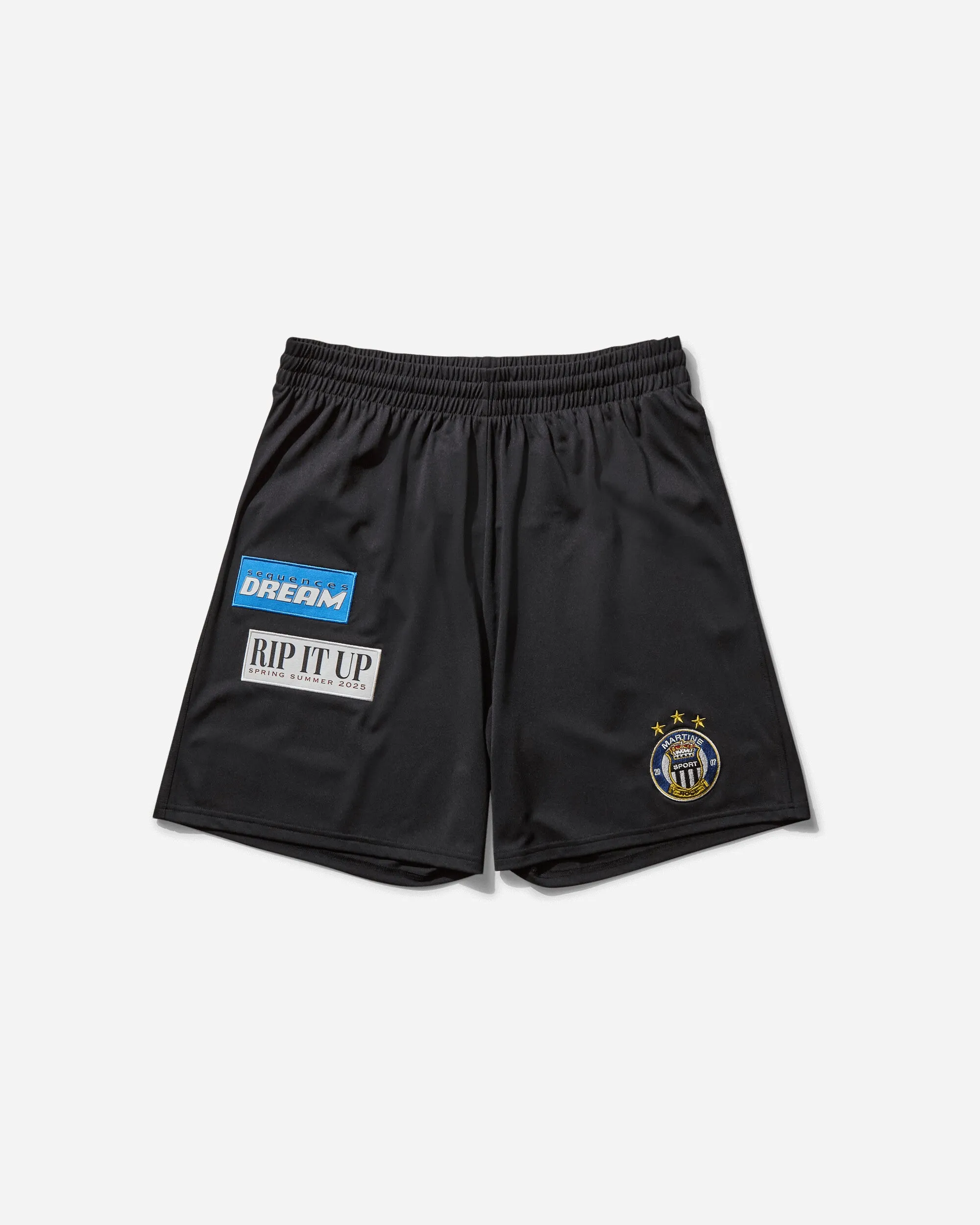 Short de Football Homme Noir