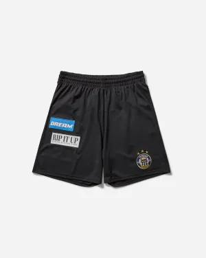 Short de Football Homme Noir