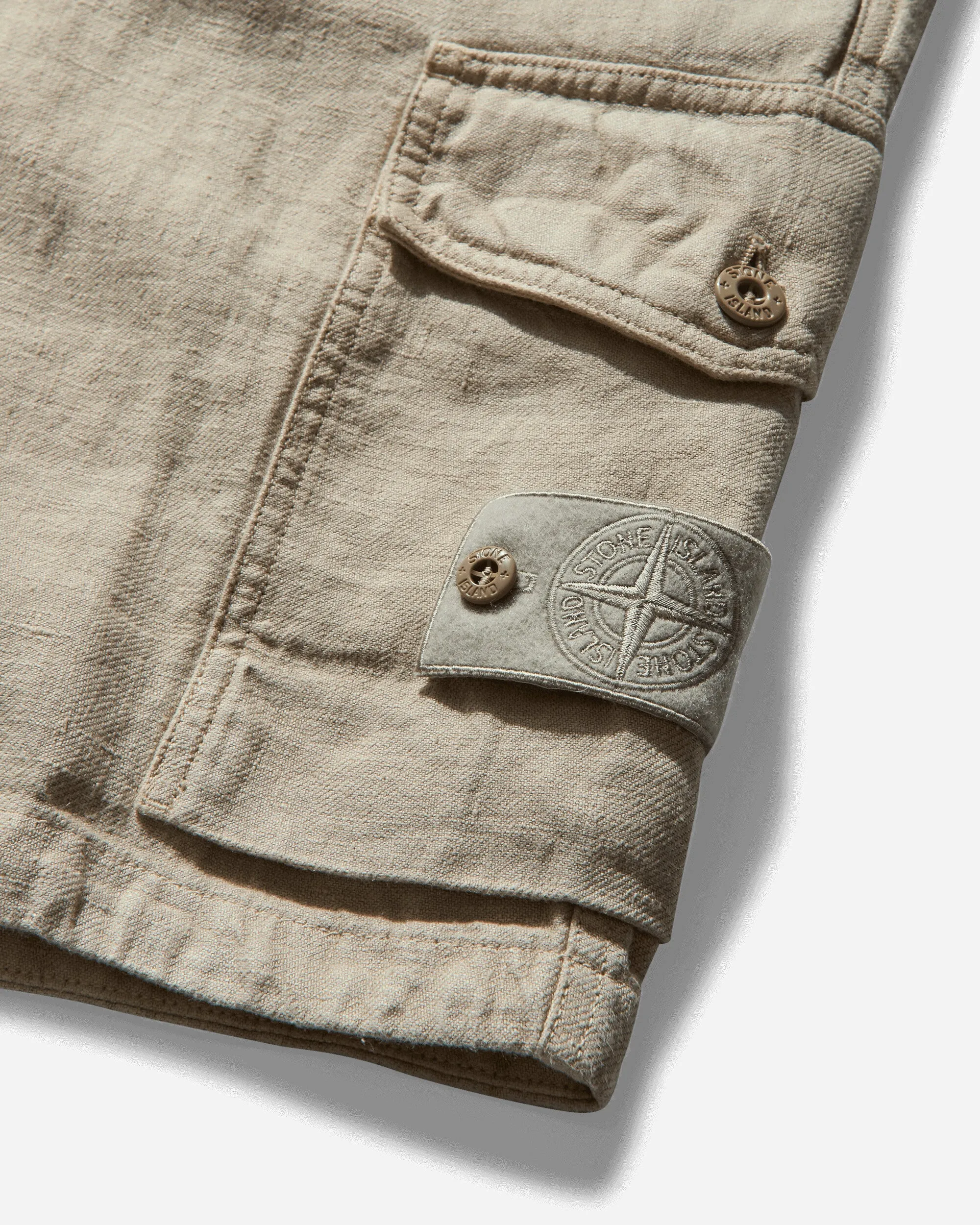 Short Cargo en Lin Ghost Piece pour Homme - Beige