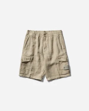 Short Cargo en Lin Ghost Piece pour Homme - Beige