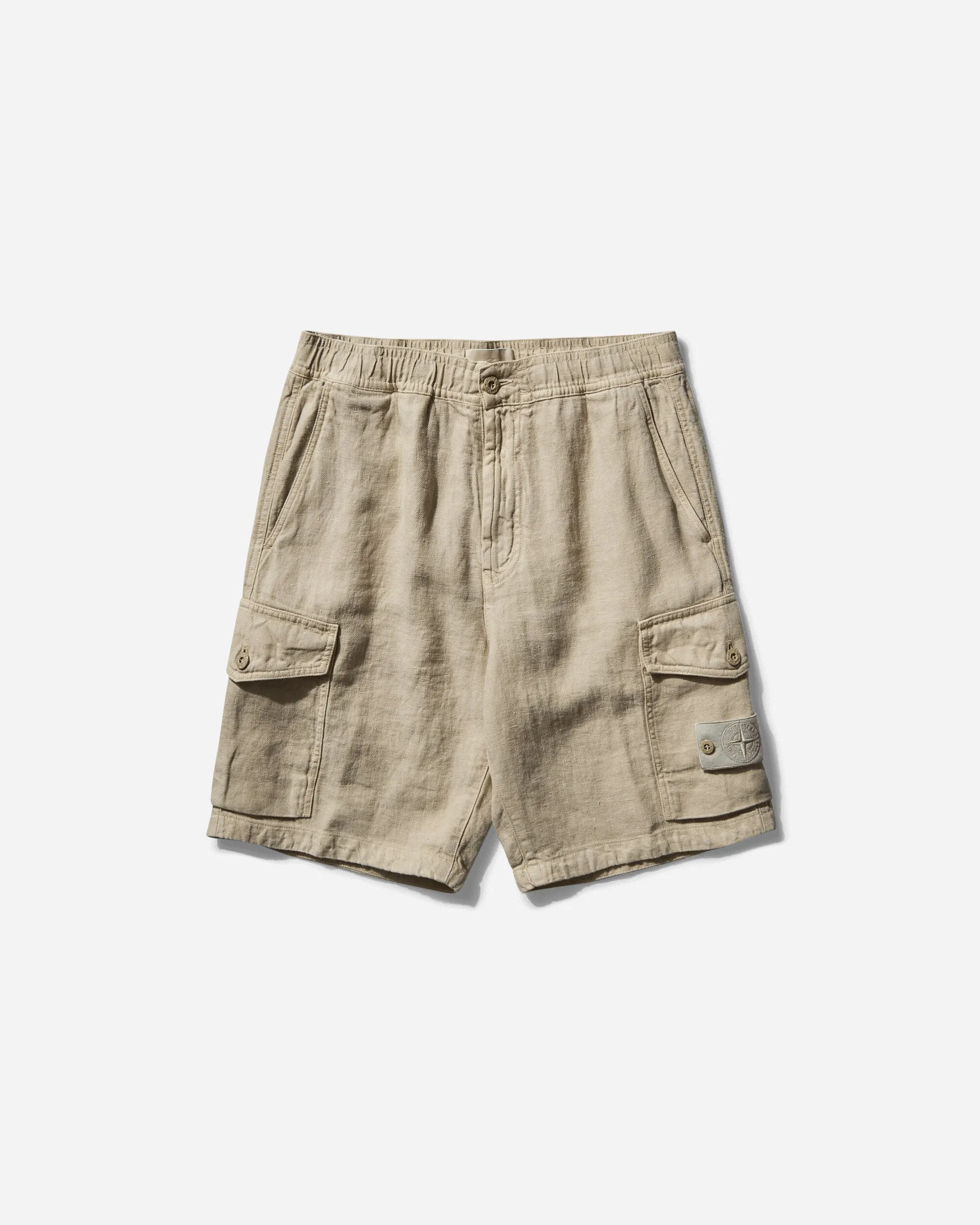 Short Cargo en Lin Ghost Piece pour Homme - Beige