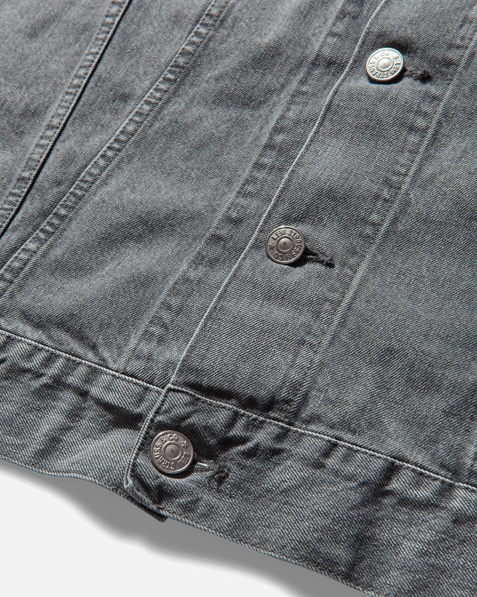 Veste trucker en denim selvedge Levi’s pour homme - Gris