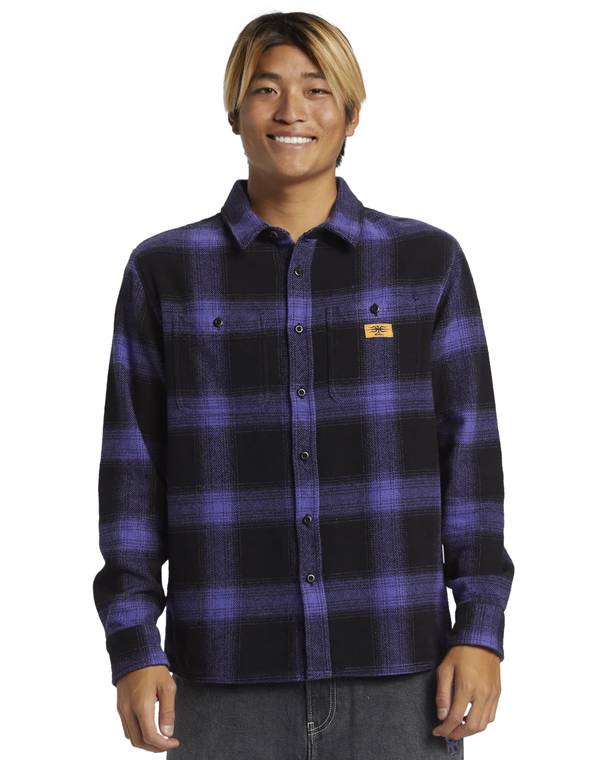 Chemise en flanelle Mercury en bleu corse