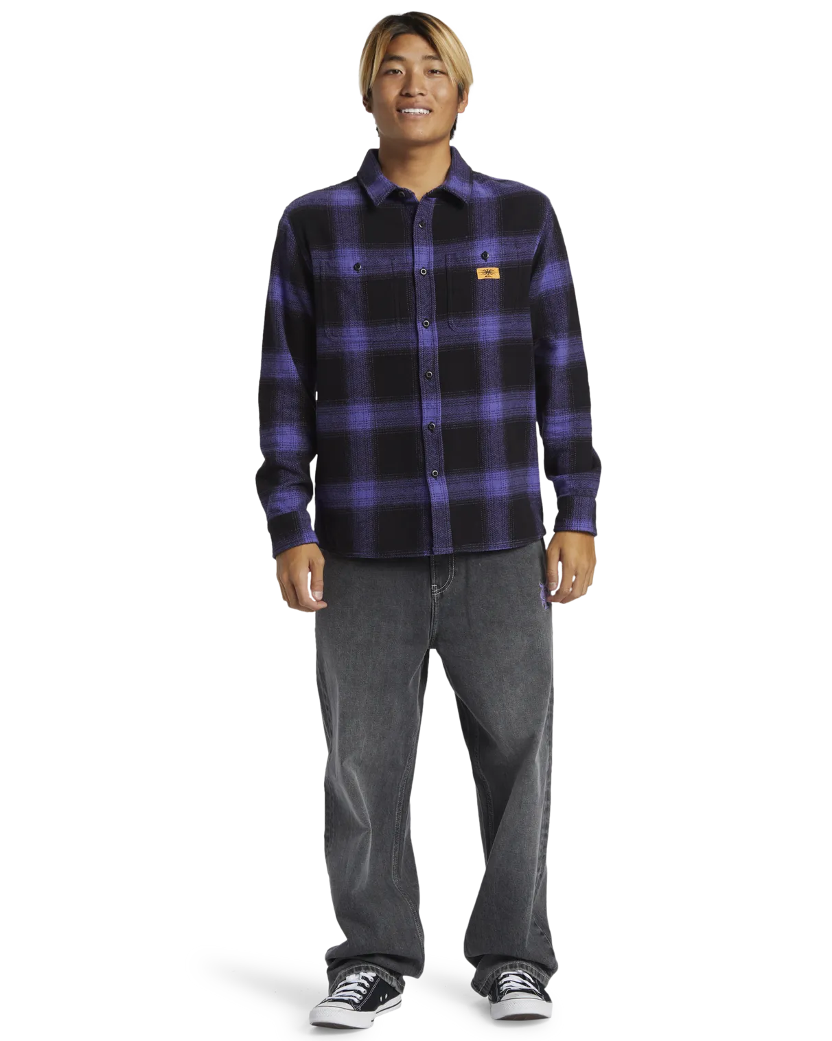 Chemise en flanelle Mercury en bleu corse