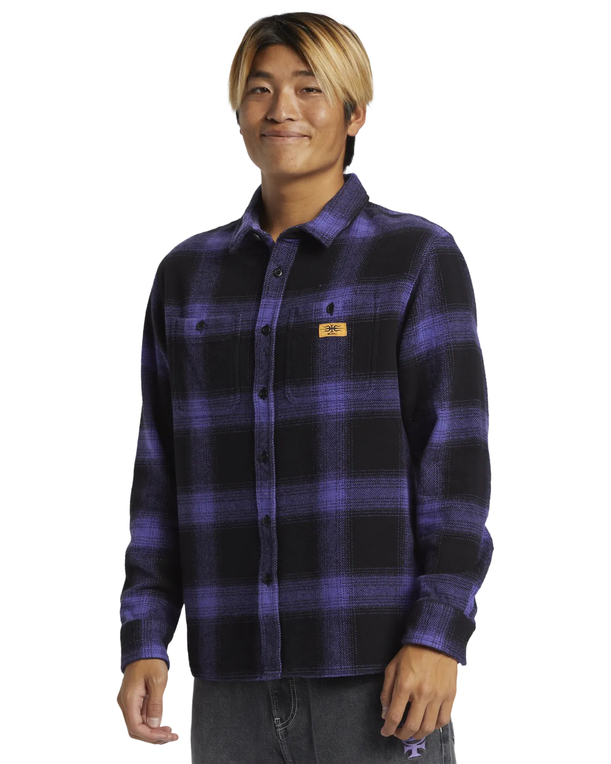Chemise en flanelle Mercury en bleu corse