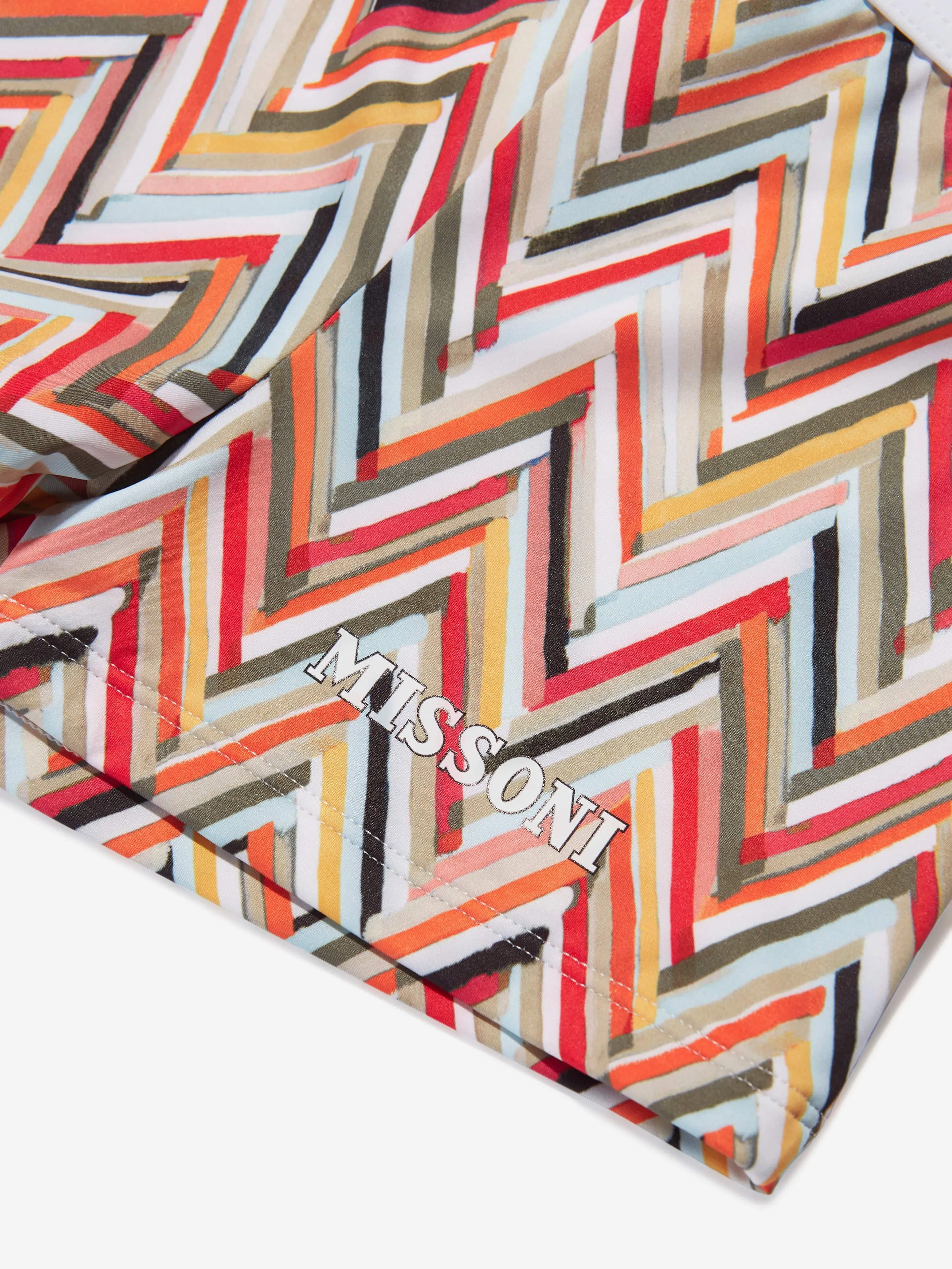 Short de bain à motifs zigzag multicolore Missoni pour garçons