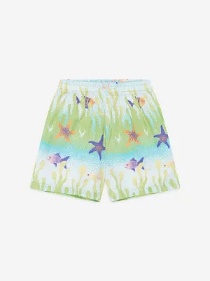 Molo Shorts pour bébé garçon Sous la mer en vert
