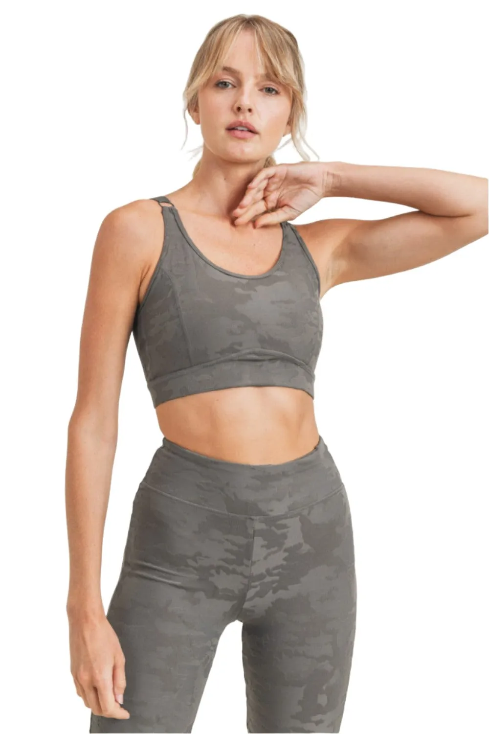 Soutien-gorge de sport Mono B Camo Jacquard TACTEL? AT8034