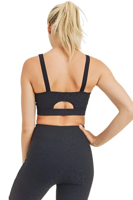 Soutien-gorge de sport Mono B Leopard Jacquard TACTEL? AT8031