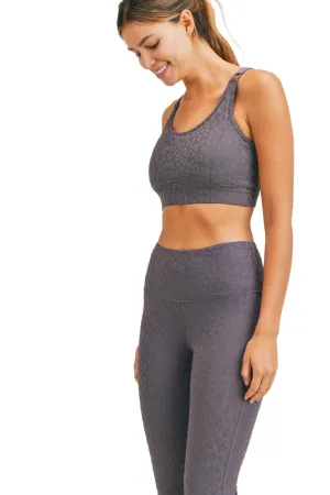 Soutien-gorge de sport Mono B Leopard Jacquard TACTEL? AT8031