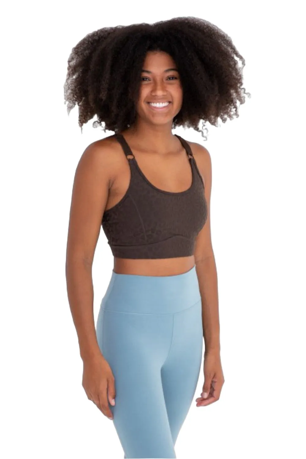 Soutien-gorge de sport Mono B Leopard Jacquard TACTEL? AT8031