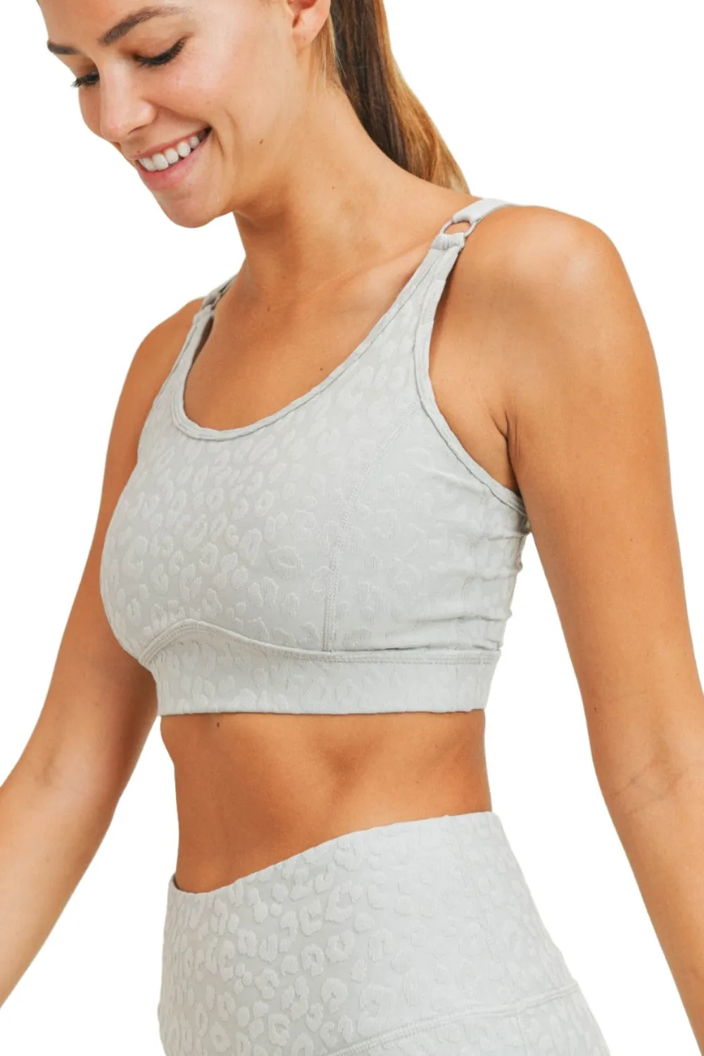 Soutien-gorge de sport Mono B Leopard Jacquard TACTEL? AT8031