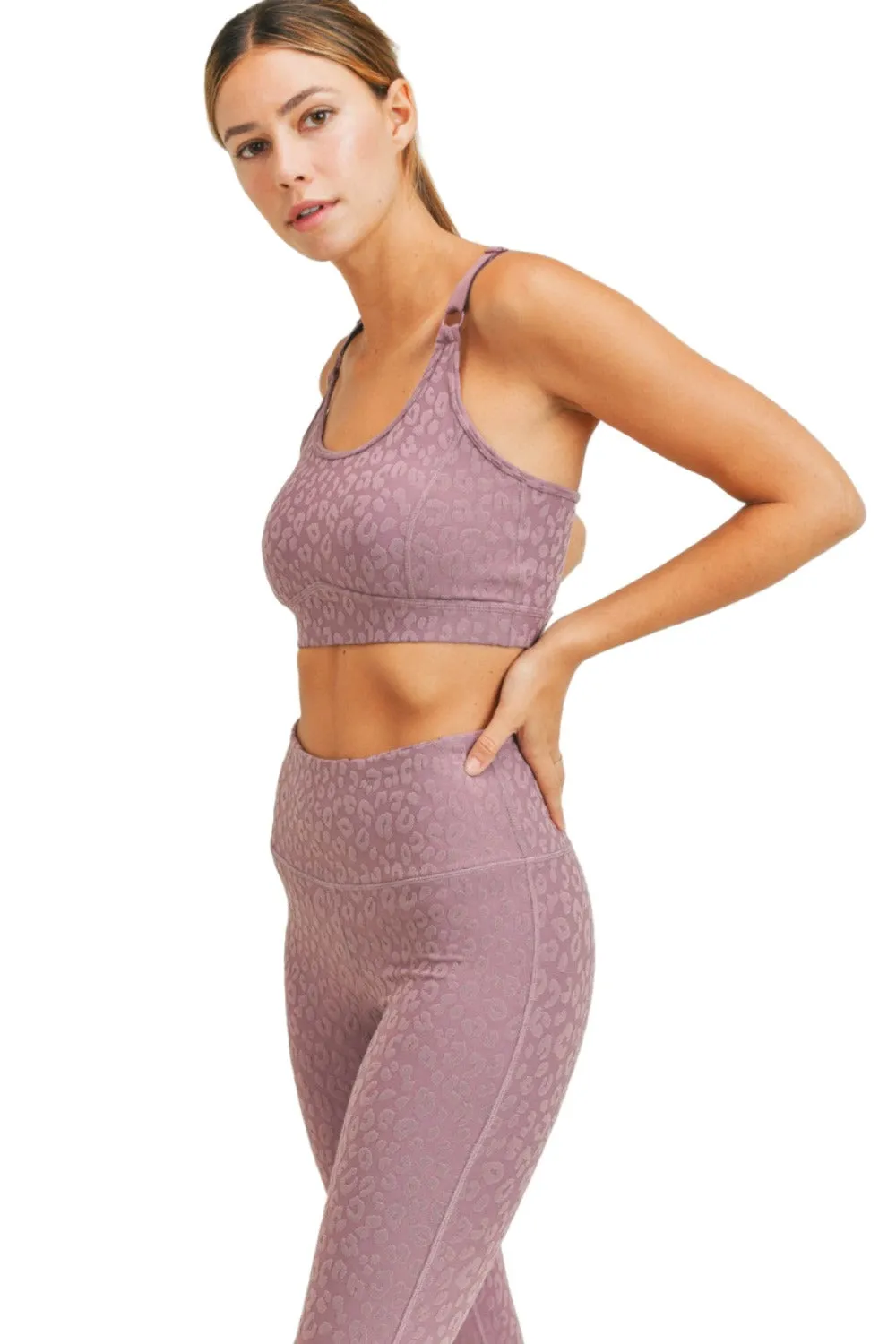 Soutien-gorge de sport Mono B Leopard Jacquard TACTEL? AT8031