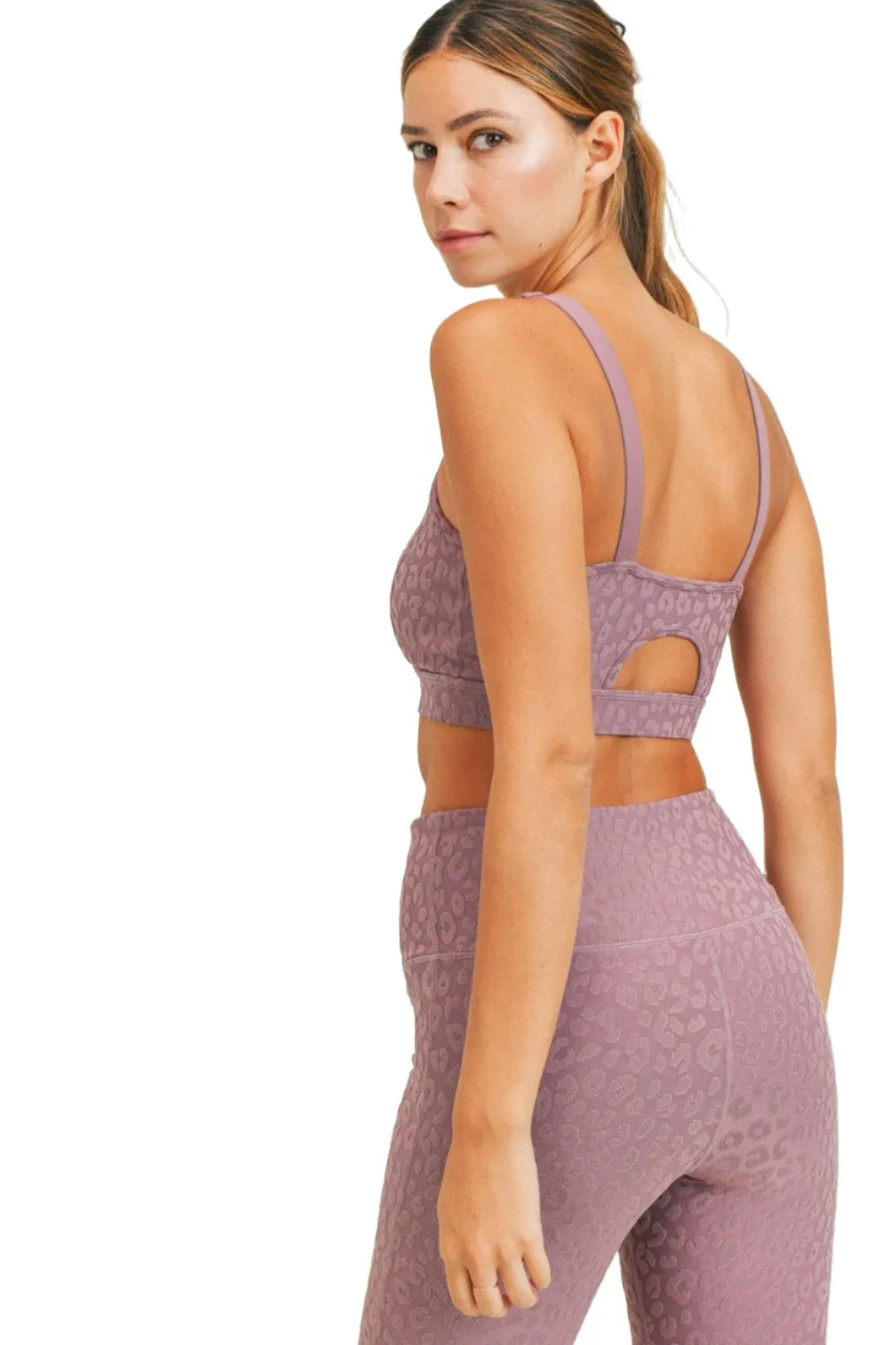 Soutien-gorge de sport Mono B Leopard Jacquard TACTEL? AT8031