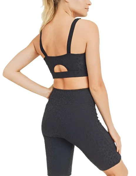 Soutien-gorge de sport Mono B Leopard Jacquard TACTEL? AT8031