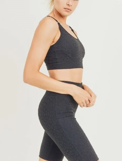 Soutien-gorge de sport Mono B Leopard Jacquard TACTEL? AT8031