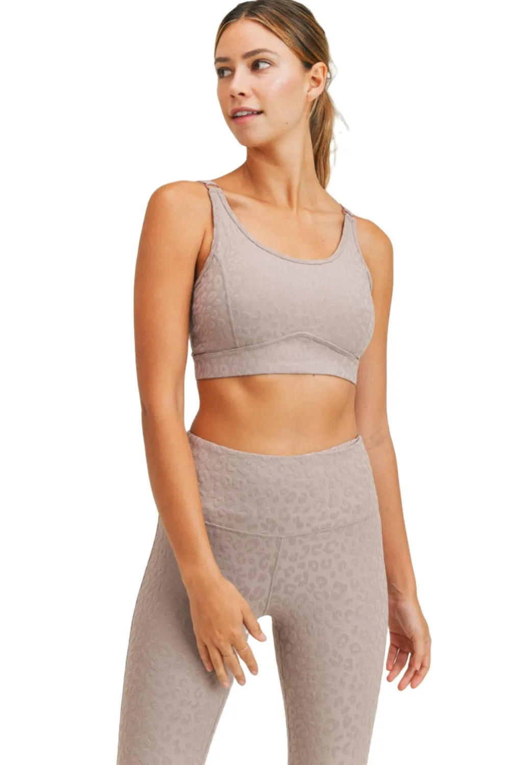 Soutien-gorge de sport Mono B Leopard Jacquard TACTEL? AT8031