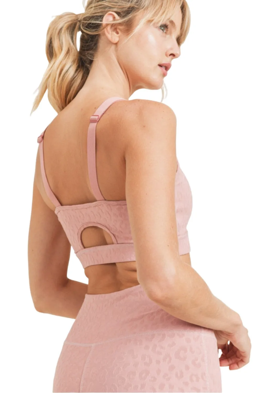 Soutien-gorge de sport Mono B Leopard Jacquard TACTEL? AT8031