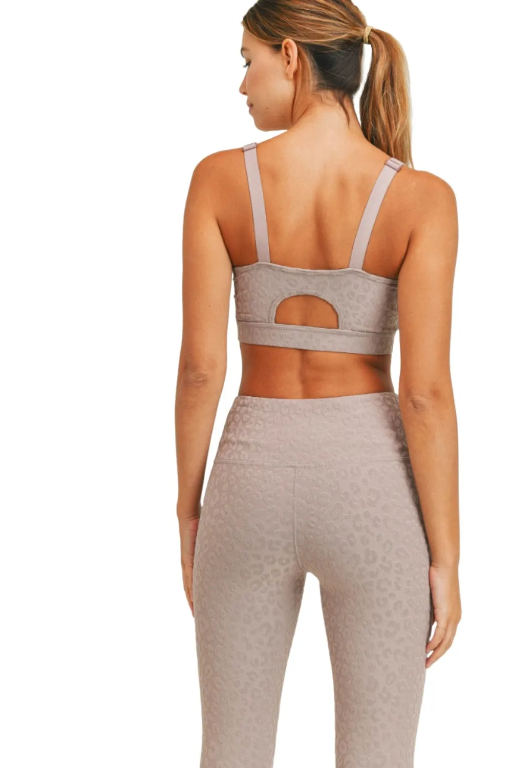 Soutien-gorge de sport Mono B Leopard Jacquard TACTEL? AT8031
